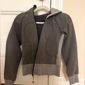 Lululemon scuba hoodie jacket two tone grey